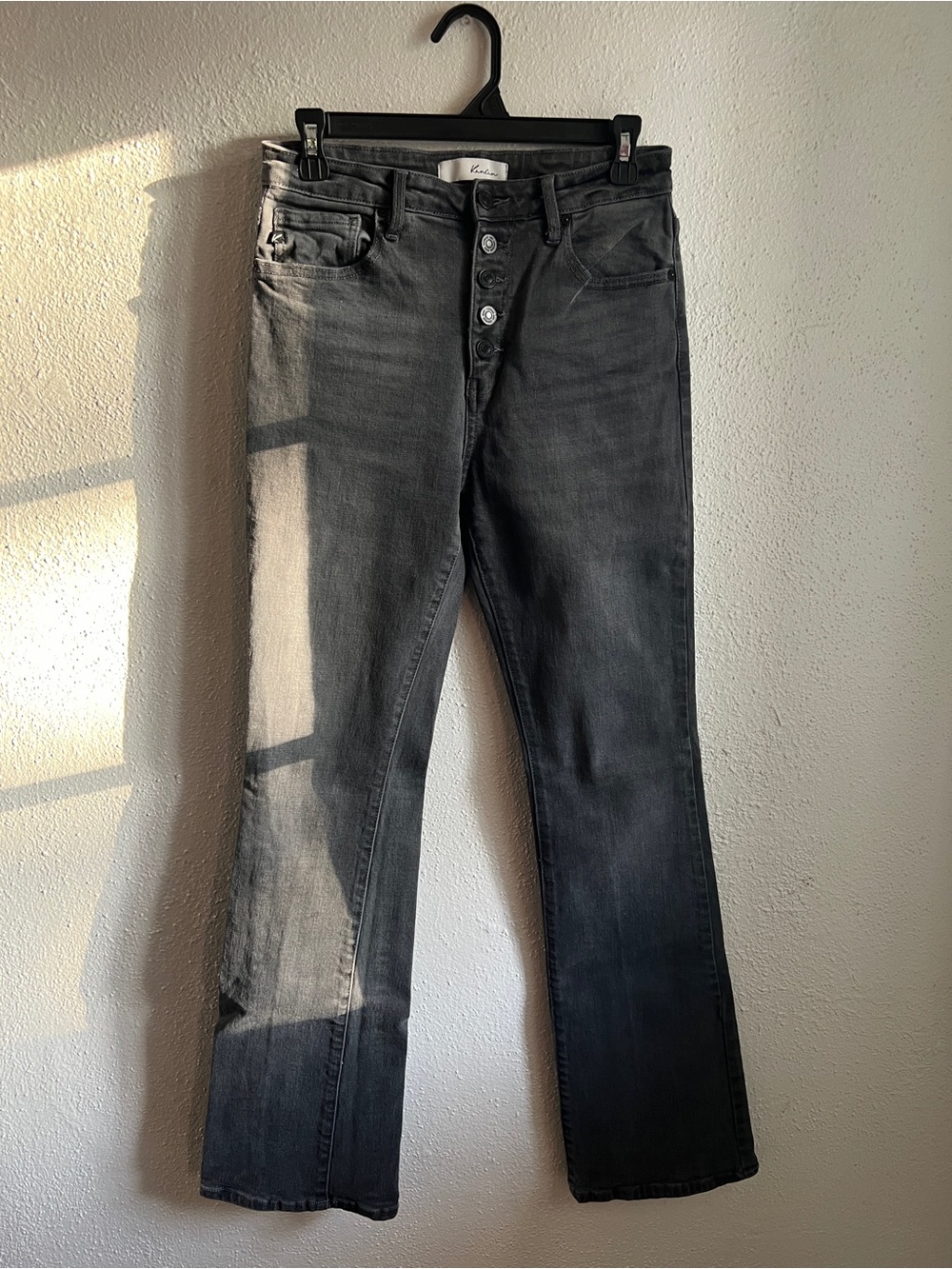 Women’s Dark Grey Button Fly KanCan Jeans